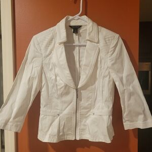 White House Black Market White Blazer